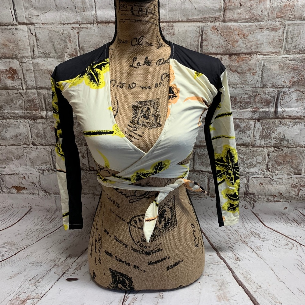 Derek Lam 10 Crosby Cross Wrap Rashguard